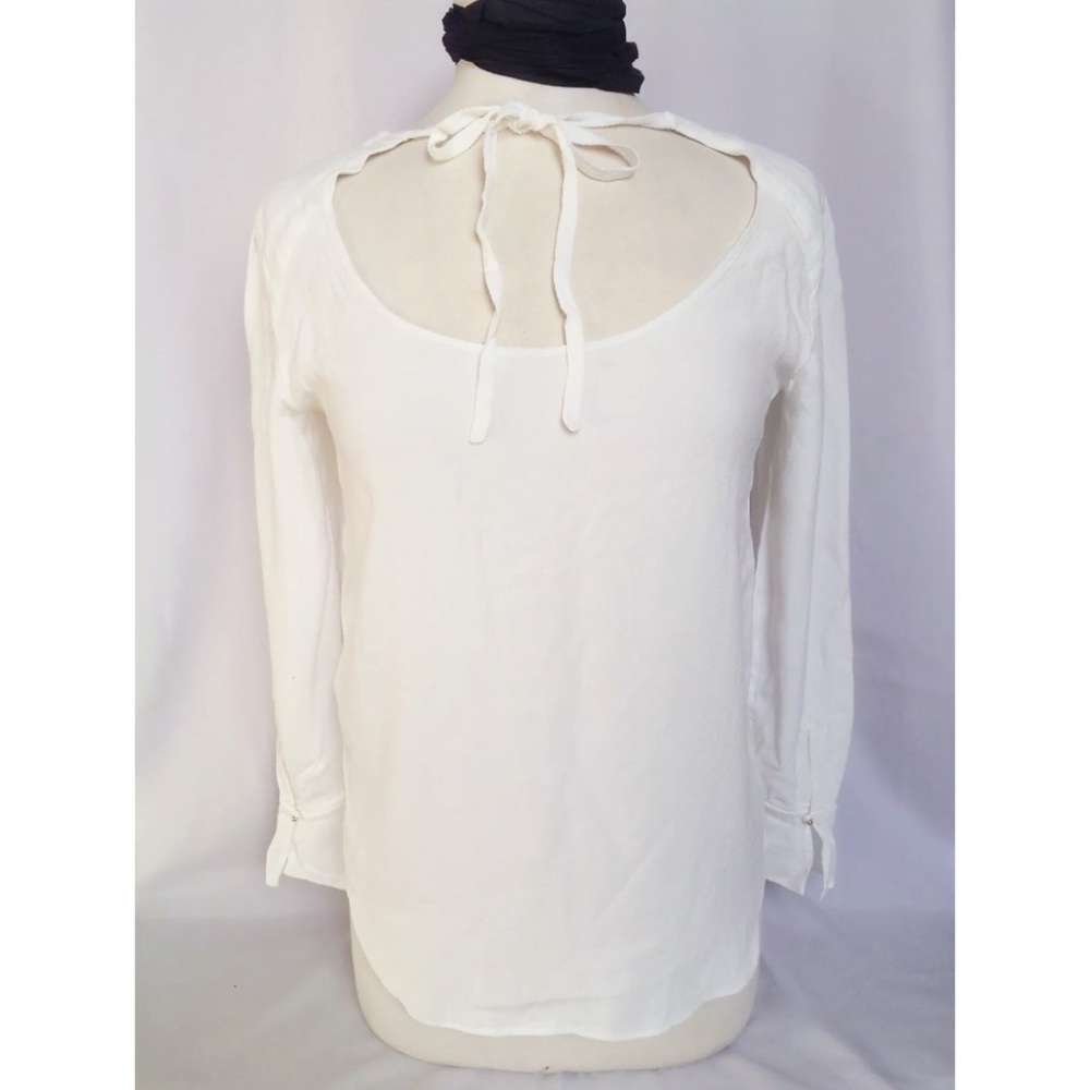 Zara Basic Long Sleeve W/ Tie Straps On Shoulder